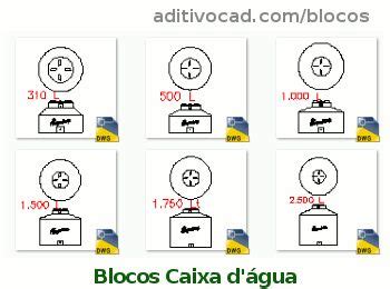 Baixar Bloco Dwg Autocad Caixas D Gua Bloco Autocad Blocos