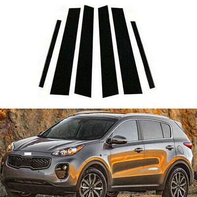 For Kia Sportage X Piano Black Pillar Posts Door Window Trim