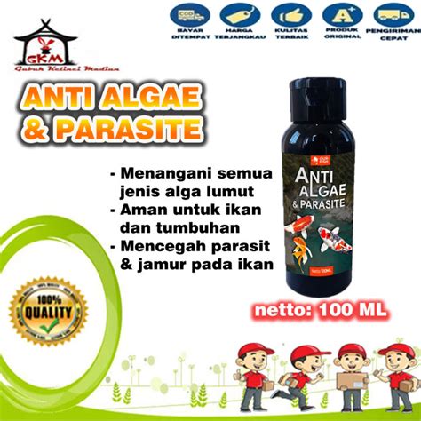 Anti Algae Dan Parasit Obat Lumut Alga Remover Kolam Dan Aquarium 100