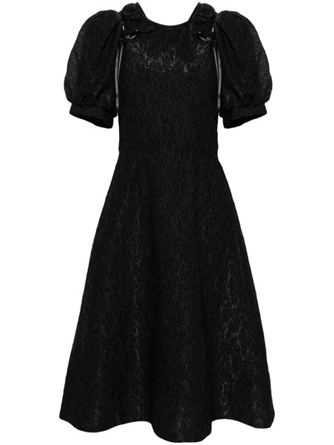 Simone Rocha Cut Out Crinkled Midi Dress Farfetch