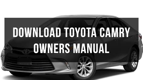 2025 Toyota Camry Owners Manual