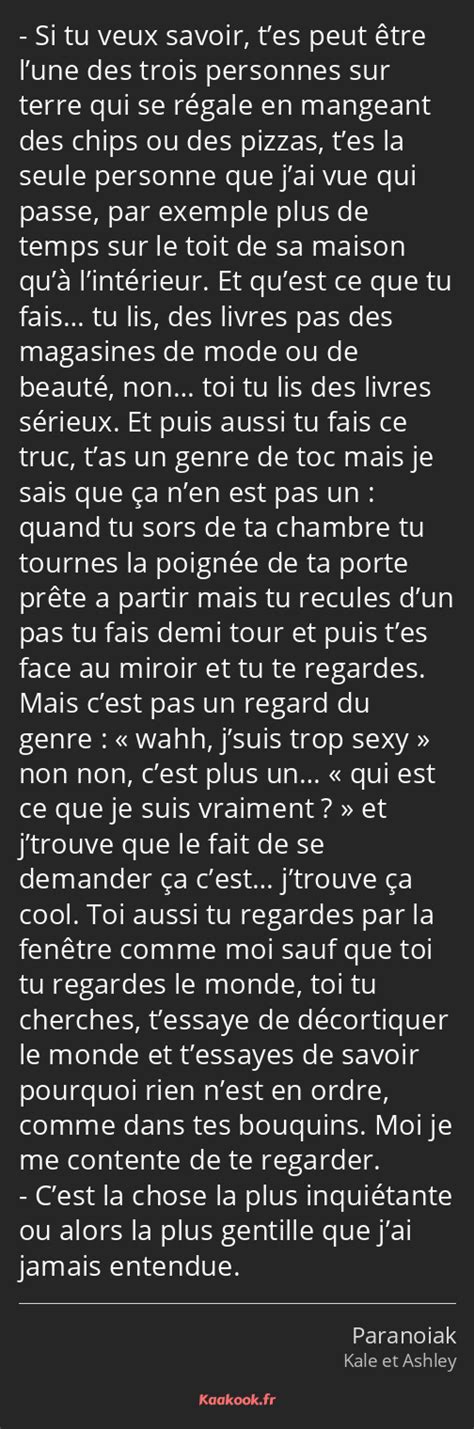 Citation Si tu veux savoir tes peut être lune des Kaakook