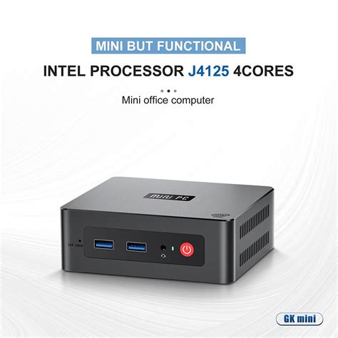 Intel Gemini Lake J4125 Gkmini Mini Computer Windows 10 DDR4 8G 128gb