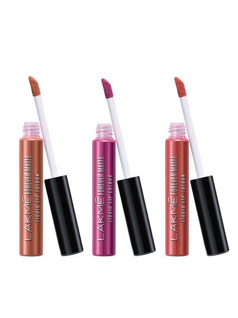Buy Lakme Set Of Forever Matte Liquid Lip Colour Ml Each Pink Trip Nude Latte Coral Sense