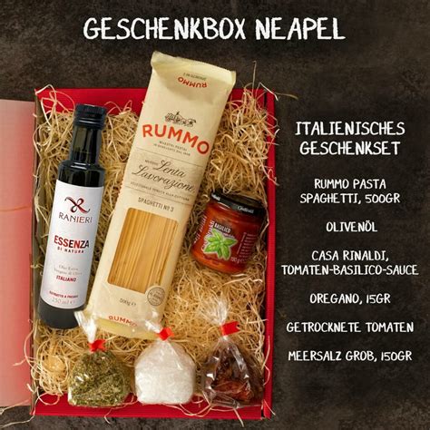 Geschenkset Neapel Pasta Pr Sentkorb Mit Italienischen Spezialit Ten