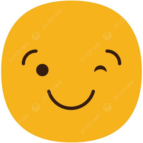 Emoji Amarelo Piscando Express O Vetor Png Amarelo Emoticon