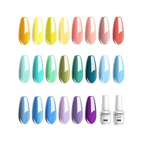 Vishine Lot De 24 Vernis Gel Semi Permanent 22 Couleurs Brillante