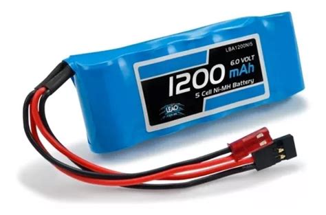 Bateria Nimh 6v 1200mah Flat 6 0v Rx Receptor Jst Futaba Frete grátis