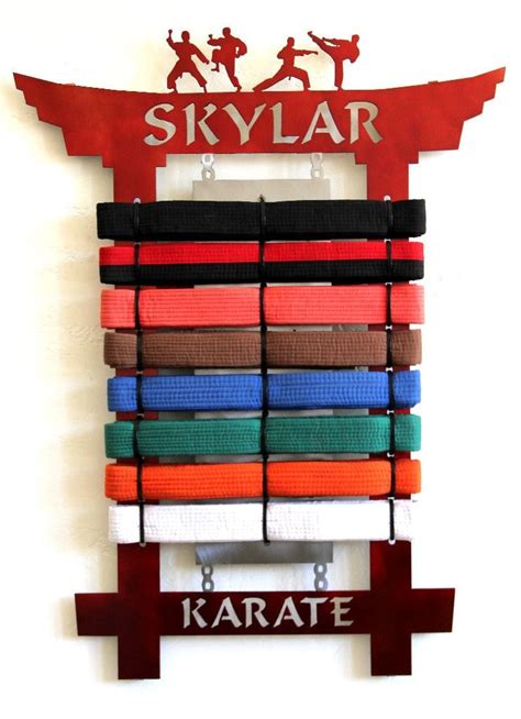 Karate Belt Rack: Personalized Martial Arts Belt Holder: Karate Belt ...