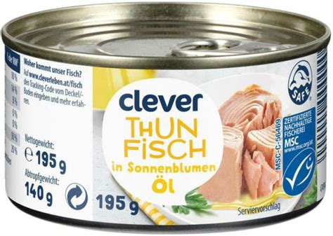 Clever Thunfisch in Sonnenblumenöl Online von BILLA wogibtswas at