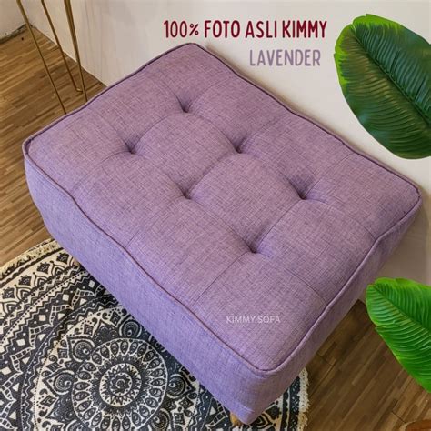 Jual Kimmy Sofa Stools Sofa Puff Kotak Jumbo Kaki Retro Kayu