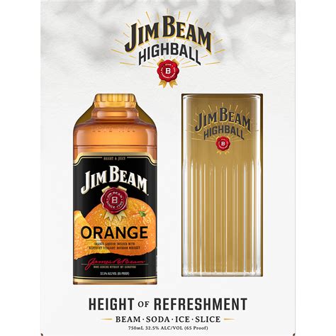 Jim Beam Orange Bourbon Gift Set With Highball Glass GotoLiquorStore