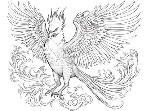 Soaring Firebird Coloring Sheet Coloring Page