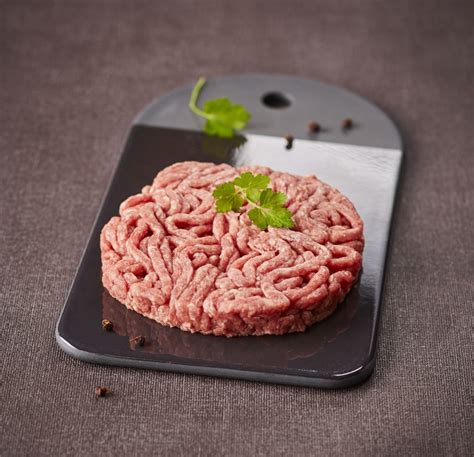 Steak haché de bœuf Aubrac façon bouchère rond 15 MG 150 G Atlanterra