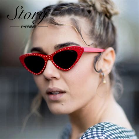 Buy Story Retro Red Cat Eye Sunglasses Women Brand