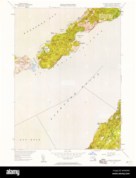 Massachusetts Usgs Historical Topo Map Ma Naushon Island