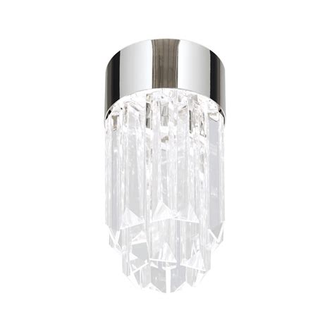 Plafonnier Led Prism Verre Cristal Cm Chrom Luminaire Fr