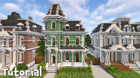 Green And White Victorian House Minecraft Tutorial Youtube