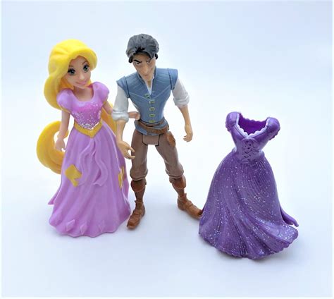 Disney Princess Polly Pocket Style Mini Dolls Rapunzel Flynn Etsy