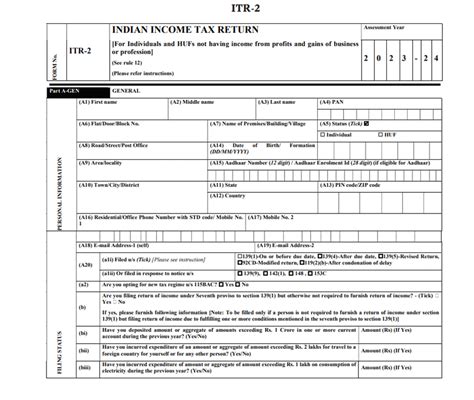 Income Tax Portal Update Itr 2 Offline Utility For A Y 2023 24 Is Live Now