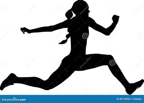 Athlete High Jump Black Silhouette Vector Illustration Vector