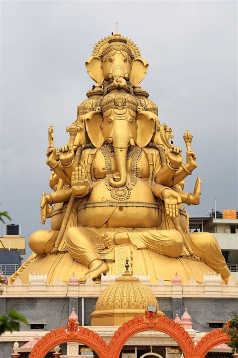 Hindu God Ganesh At Panchamukhi Ganesha Temple Near Bangalore India