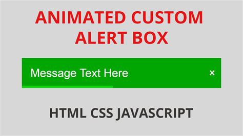 Animated Custom Alert Box Using By Html Css Javascript Youtube