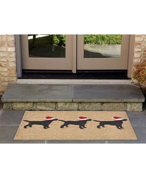 Liora Manne Liora Manne Front Porch Indooroutdoor 3 Dogs Christmas