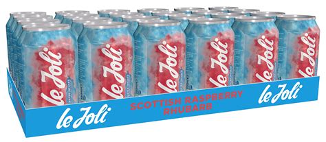 Le Joli Scottish Raspberry And Rhubarb 24 X 330ml Cans Sparkling Infused Water No Sugar No