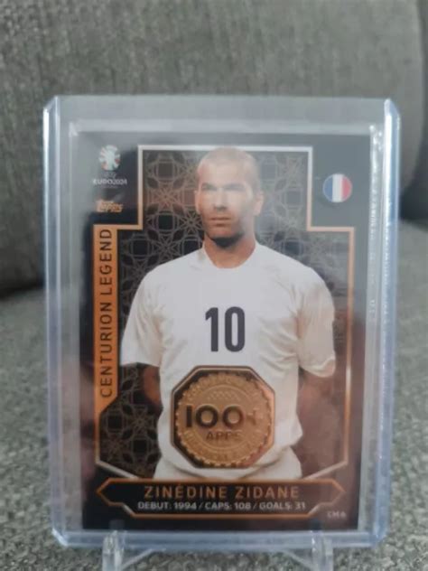 Topps Match Attax Euro Centurion Legend Zin Dine Zidane Cm Eur