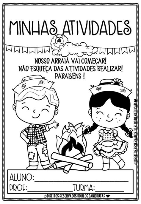 Capa De Atividades Remotas Para Colorir