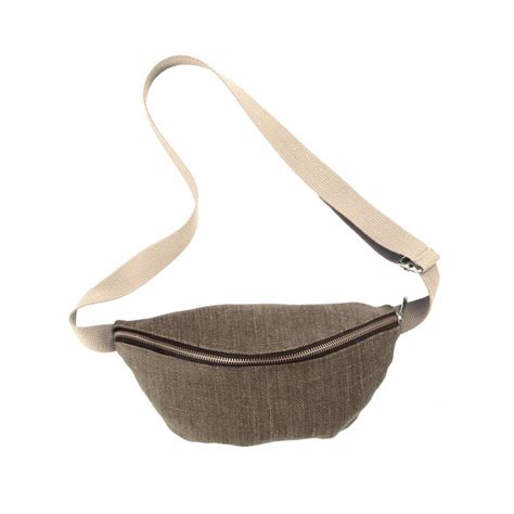 Sac Banane Uni Gris Champignon Gabriel En Jute OD732