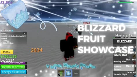 Blox Fruits Blizzard Fruit Showcase Youtube