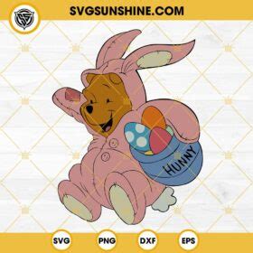 Winnie The Pooh Easter Egg SVG Winnie Pooh Bunny SVG Pooh Happy