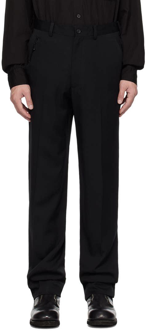 Pantalon Noir Plis Yohji Yamamoto En Solde