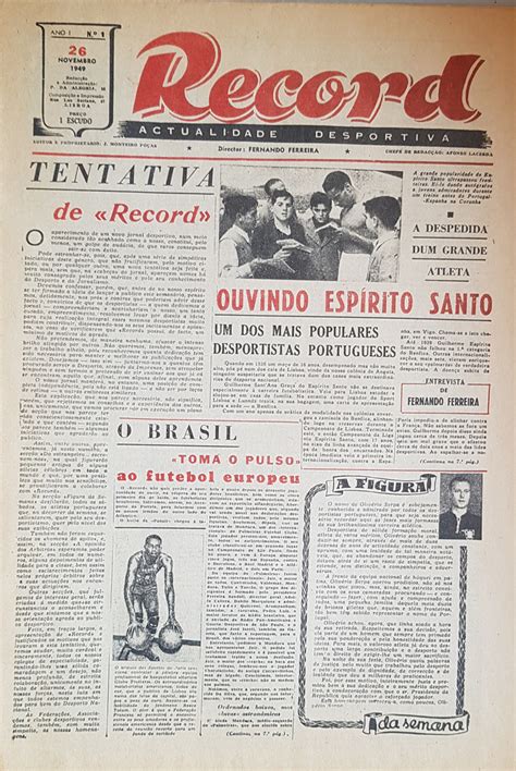 Capas De Jornais Vintage Record De Novembro De