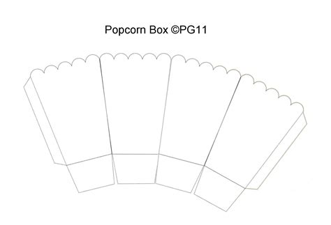 Popcorn Box Template Svg Free