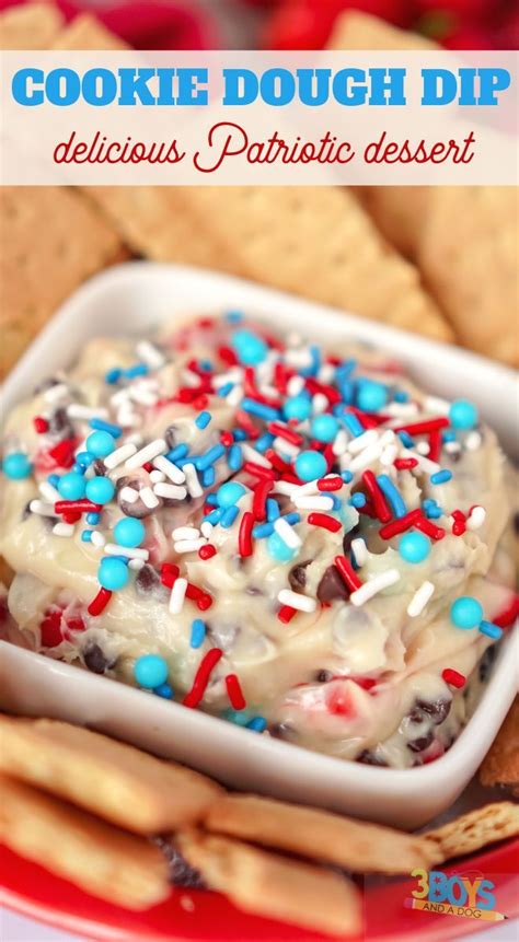 4th Of July Cookie Dough Dip Recipe Cookie Dough Dip Cookie Dough Microwave Recipes Dessert