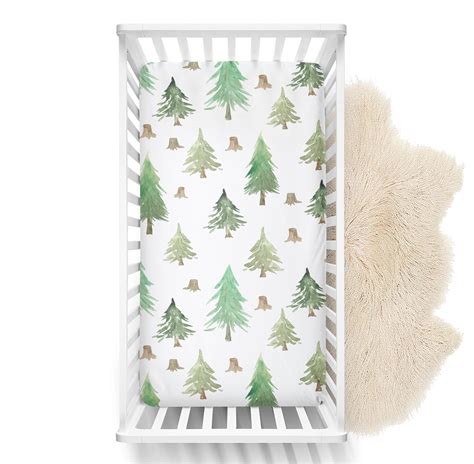 Woodland Trees Crib Sheet Crib Bedding Baby Bedding Gender Etsy