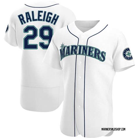 Men's Cal Raleigh Seattle Mariners Authentic White Home Jersey