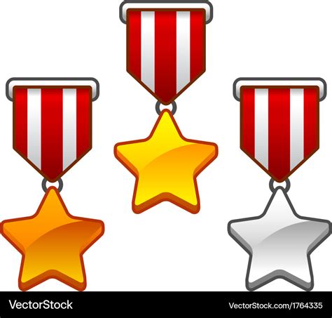 Star Medals Royalty Free Vector Image Vectorstock