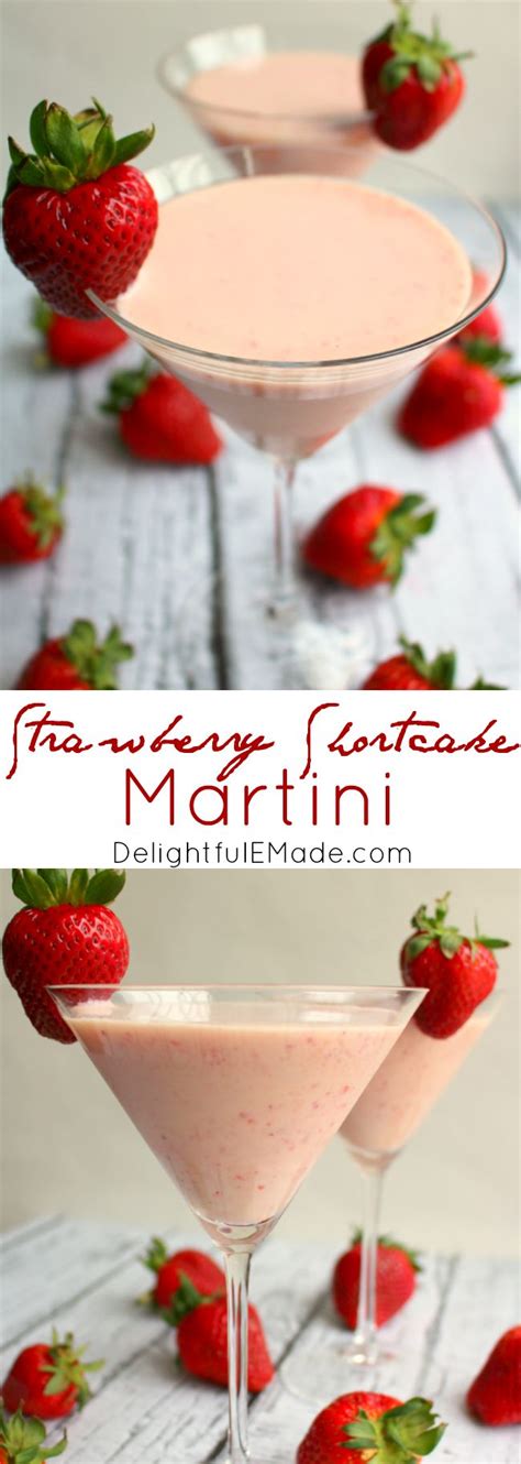 Strawberry Shortcake Martini Delightful E Made Cocktail Desserts