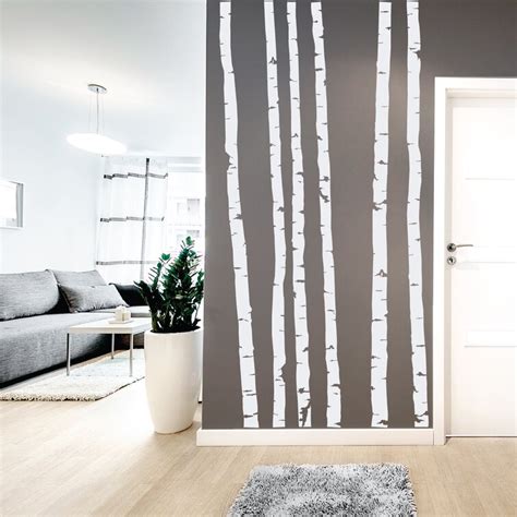 Zoomie Kids Birch Tree Trunk Wall Decal And Reviews Wayfair