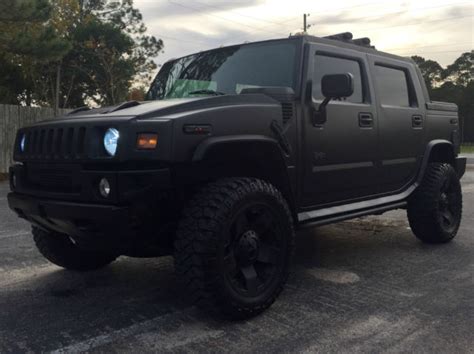 CUSTOM HUMMER H2 SUT LUXURY MATTE BLACK, LOADED, SUNROOF, LEATHER ...