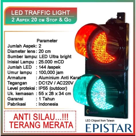 Jual Lampu Traffic Light Aspek Cm Red Green Merah Hijau Shopee