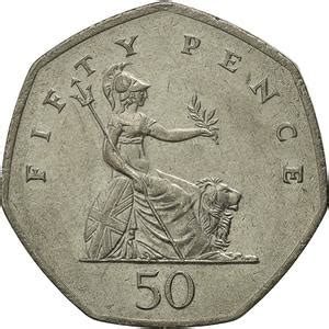 Fifty Pence Small Coin From United Kingdom Online Coin Club