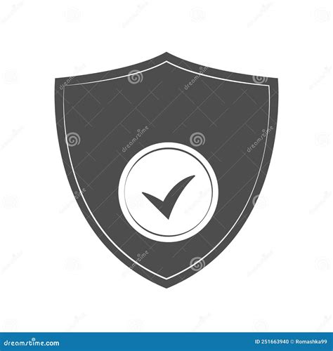 Black Security Shield Icon With Check Mark Symbol Vector Shield Icon