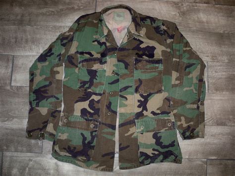 1980s Vintage Us Army Woodland Hot Weather Camo Jacket Etsy