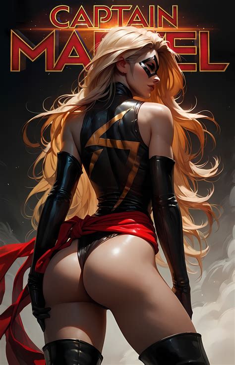 Rule 34 Ai Generated Ass Ass Focus Boots Captain Marvel Carol Danvers Marvel Marvel Comics