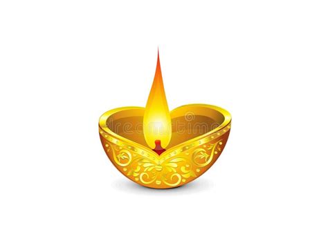 Abstract Artistic Diwali Golden Deepak Stock Vector - Illustration of traditional, dharma: 44058299